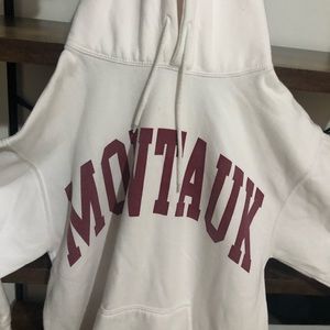 Brandy Melville Montauk pink-white Hoodie